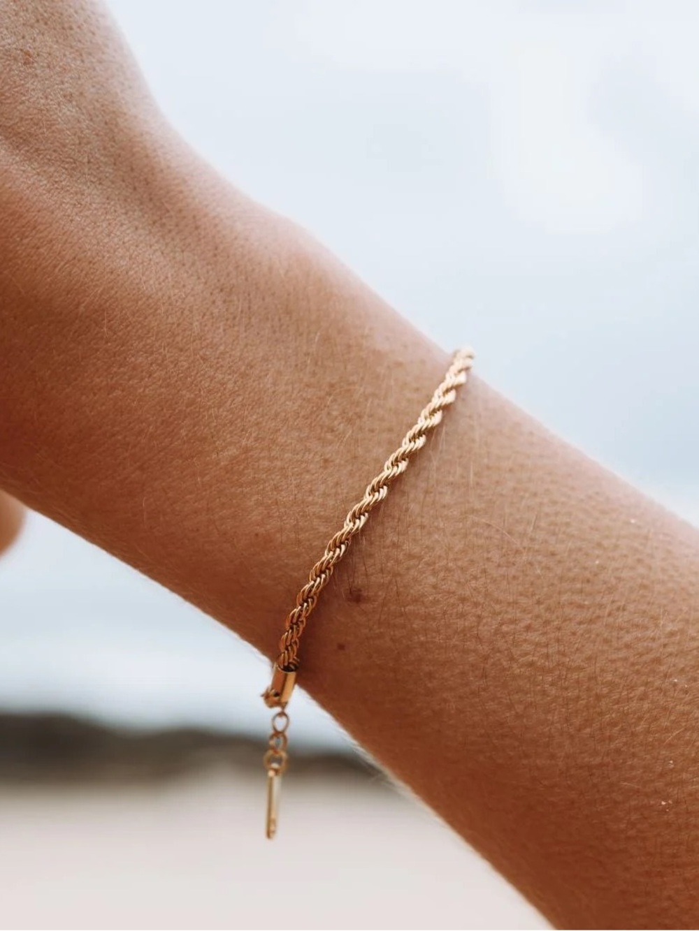Gold Sailboat Rope Bracelet